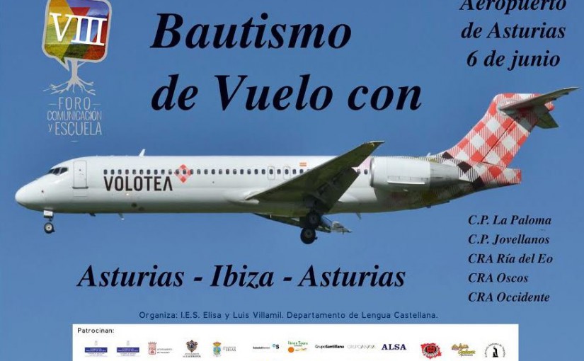Bautismo de vuelo Asturias-Ibiza con  la compañía Volotea
