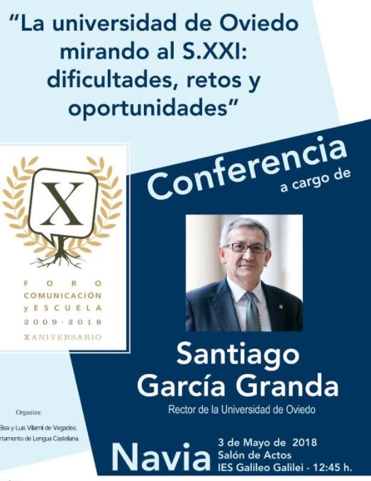 Conferencia en Navia del rector de la Universidad de Oviedo