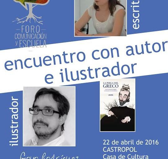 Encuentro con  autor e ilustrador en Castropol.