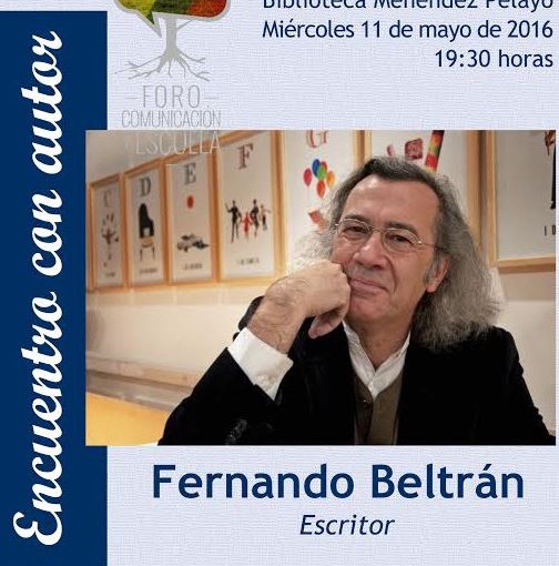 Fernando Beltrán en la Biblioteca de Castropol