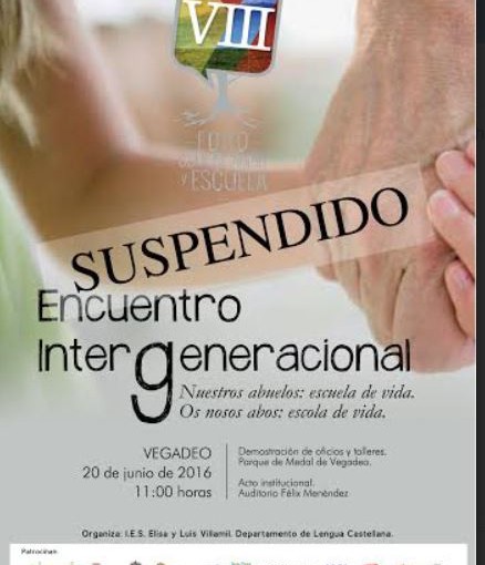 Suspendido el Encuentro Intergeneracional